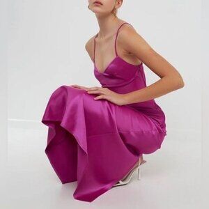 NTW Authentic Endless Rose Cut Out Detail Satin Maxi Dress